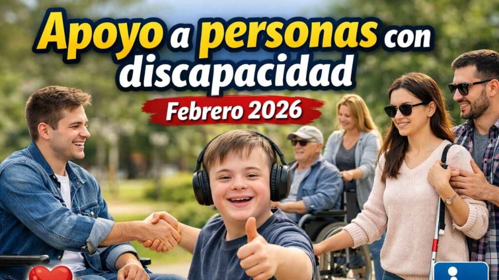 Apoyo a personas con discapacidad febrero 2026: $3,100 mensuales, requisitos y calendario de depósitos