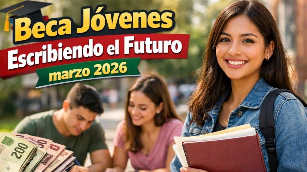 Beca Jóvenes Escribiendo el Futuro marzo 2026: $9,800, pasos de registro y fecha de cobro