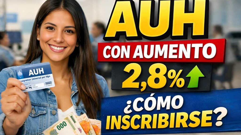 AUH con aumento 2,8%: cómo inscribirse, quiénes reciben y fechas de cobro confirmadas