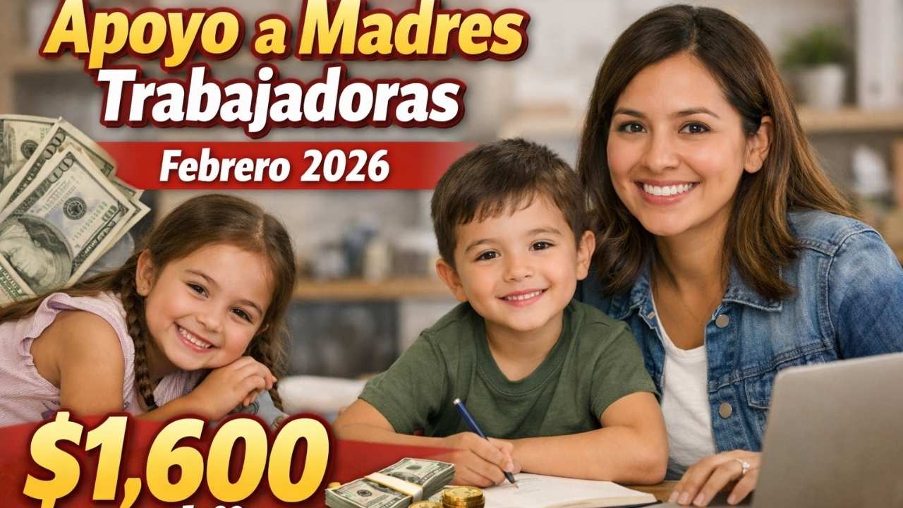 Apoyo a madres trabajadoras febrero 2026: $1,600 por hijo, cómo inscribirse y fecha de pago